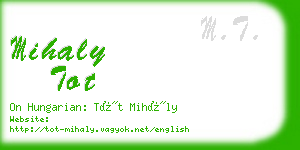 mihaly tot business card
